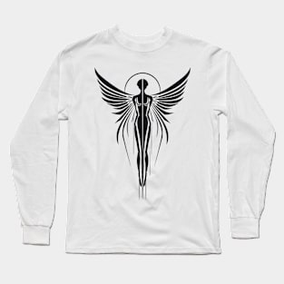 Angel Wings Hopeful Inspiration Magical Wonder Vector Graphic Long Sleeve T-Shirt